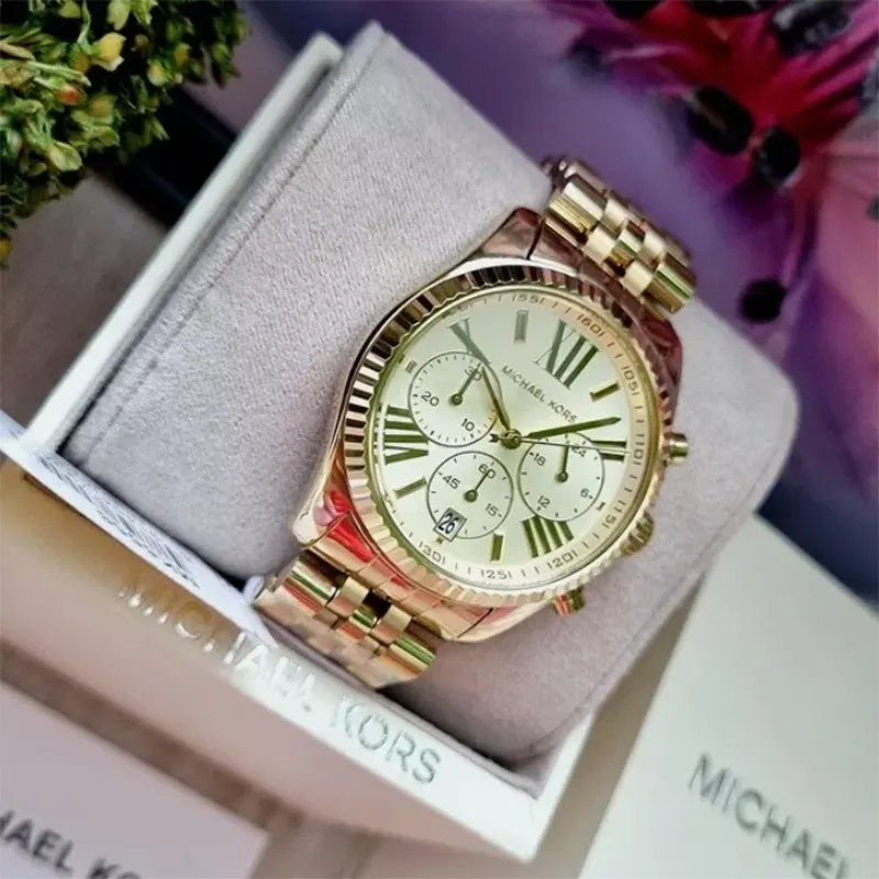 Michael Kors Lexington Gold-Tone Ladies Watch- MK5556
